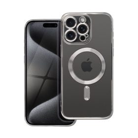   Electro Mag Apple iPhone 15 Pro Max MagSafe kompatibilis hátlap tok, szürke