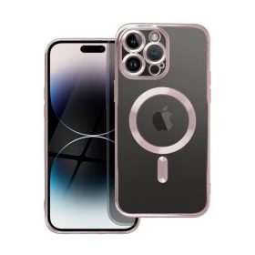   Electro Mag Apple iPhone 16 Pro MagSafe kompatibilis hátlap tok, rozéarany