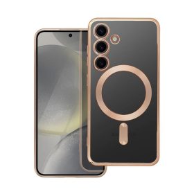   Electro Mag Samsung Galaxy S24 MagSafe kompatibilis hátlap tok, arany