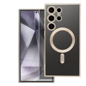   Electro Mag Samsung Galaxy S24 Ultra MagSafe kompatibilis hátlap tok, arany