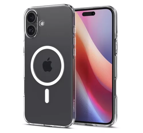 Spigen Liquid Crystal MagFit Apple iPhone 16 Plus tok, MagSafe, Crystal Clear, átlátszó