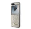 Guess PC/TPU Glitter Flakes Metal Logo Samsung Galaxy Z Flip 6 / Flip 7 FE hátlap tok, arany