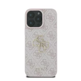   Guess 4G Big Logo iPhone 16 kemény hátlap tok, rózsaszín GUHCP16S4GMGPI