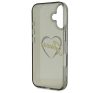 Guess IML Heart iPhone 16 kemény hátlap tok, fekete GUHCP16SHCHGSPK