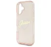 Guess IML Heart iPhone 16 kemény hátlap tok, rózsaszín GUHCP16SHCHGSPP