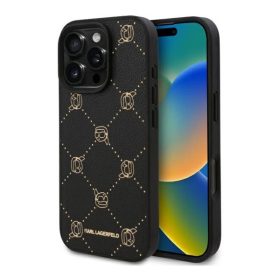   Karl Lagerfeld Karl Head iPhone 16 Pro Max  MagSafe hátlap tok, fekete KLHMP16XPGKHPHK