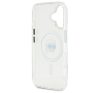 Karl Lagerfeld IML Metal Karl Head iPhone 16 MagSafe kemény hátlap tok, fehér KLHMP16SHLSKIH