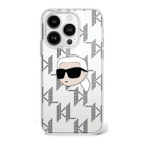   Karl Lagerfeld IML Karl Head Electroplated iPhone 16 Pro kemény hátlap tok, átlátszó KLHCP16LHKLPKHT