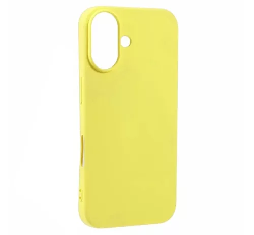 Phoner Apple iPhone 16 Plus szilikon tok, szilikon tok, sárga