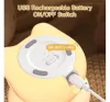 Art Deco szülinapos maci alakú éjjeli lámpa, USB, 1200mAh, fehér