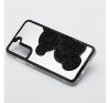 Teddy Bear Samsung Galaxy S24 Ultra csillogó köves tok, fekete