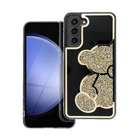   Teddy Bear Samsung Galaxy A52 5G / A52 LTE ( 4G ) / A52s 5G csillogó köves tok, arany