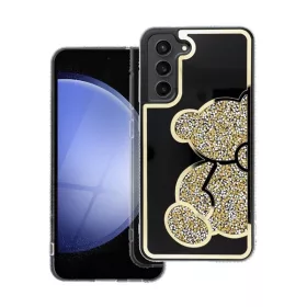 Teddy Bear Samsung Galaxy A54 csillogó köves tok, arany