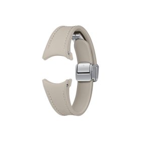   Samsung Galaxy Watch6 D-csatos hibrid ökobőr  gyári szíj, S/M, szürkésbarna (ET-SHR93SAEGEU)