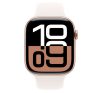 Apple Watch S10 Cellular rozéarany alumíniumtok, lágy rózsaszín sportszíjjal, 46mm, M/L