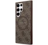Guess 4G Collection Leather Metal Logo S24 Ultra (S928) MagSafe tok, barna GUHMS24LG4GFRW