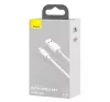 Baseus Simple Wisdom USB / Lightning adat/töltőkábel, 2,4A, 1,5m, Fehér (2db)
