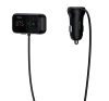 Baseus T Type S-16 vezeték nélküli Bluetooth MP3-lejátszó+2USB-Autós töltő, Fekete