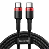 Baseus Cafule USB-C / USB-C adatkábel, 100W 2m, fekete-piros