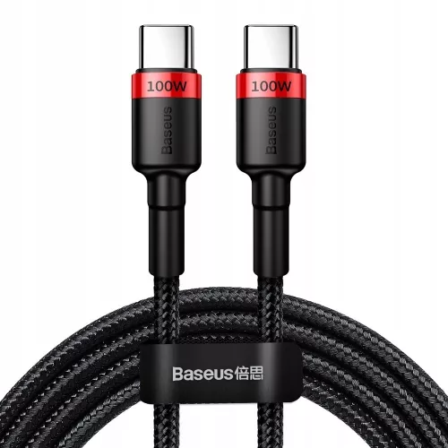 Baseus Cafule USB-C / USB-C adatkábel, 100W 2m, fekete-piros