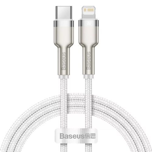 Baseus Cafule USB-C / Lightning kábel, 20W, 1m, fehér
