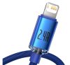 Baseus Crystal Shine USB-Lightning kábel, 2.4A, 1.2m, kék