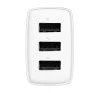 Baseus 3xUSB-A hálózati gyortöltő, 17W, fehér