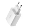 Baseus 3xUSB-A hálózati gyortöltő, 17W, fehér