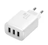 Baseus 3xUSB-A hálózati gyortöltő, 17W, fehér