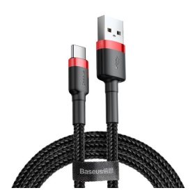 Baseus Cafule USB-USB-C kábel 2A, 3m, piros/fekete