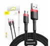Baseus Cafule USB - Mirco USB kábel, 2.4A, 1m, piros/fekete