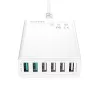 Blitzwolf BW-S15 6xUSB-A töltő, QC 3.0, 60W, fehér