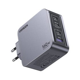   Ugreen Nexode Pro USB-A + 3x USB-C hálózati töltő adapter, GaN, 160W, szürke