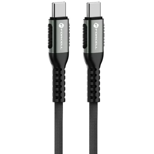 Forcell F-Energy C263 USB-C-USB-C tölto / adatkábel, QC4.0 PD 5A, 240W, 1,2m, fekete
