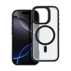   Neo iPhone 16 Pro Max MagSafe kompatibilis kemény hátlap tok, átlátszó/fekete