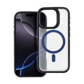   Neo iPhone 16 Plus MagSafe kompatibilis kemény hátlap tok, átlátszó/kék