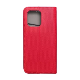 Motorola Edge 50 Neo mágneses flip tok, piros