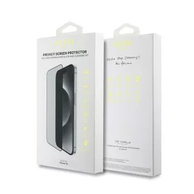   Guess 2.5D iPhone 16 Privacy/betekintésgátló kijelzővédő üvegfólia, fekete