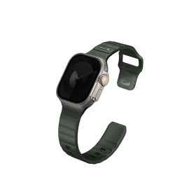   Uniq Stride KFM Apple Watch 49mm gumis szilikon szíj, sötétzöld