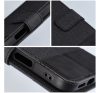 Gomma iPhone 16 Pro flip/oldalra nyíló tok kártyatartó résszel, fekete