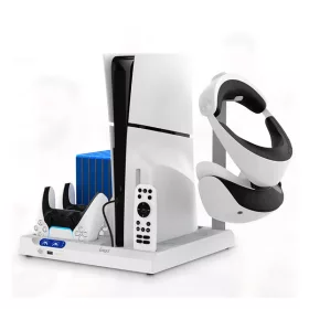   iPega PG-P5S028 PlayStation 5 multifunkciós All-in-one töltőállvány hűtéssel, fehér