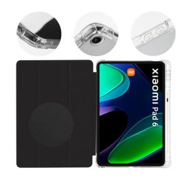   OBAL:ME MistyTab Xiaomi Pad 6 oldalra nyíló, kitámasztható tok, fekete