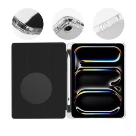   OBAL:ME MistyTab iPad Air 4 (2020)/iPad Pro 11 (1/2/3/4) oldalra nyíló, kitámasztható tok, fekete