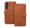 Tender Book Samsung Galaxy A25 5G flip/oldalra nyíló műbőr tok kártyatartó résszel, barna