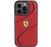 Ferrari Twist Metal Logo iPhone 15 Pro kemény hátlap tok, piros FEHCP15LPTWR