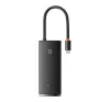Baseus Lite Series 6 az 1-ben Hub USB-C-2x USB-A 3.0+USB-C+HDMI+SD/TF, fekete