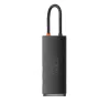 Baseus Lite Series 6 az 1-ben Hub USB-C-2x USB-A 3.0+USB-C+HDMI+SD/TF, fekete