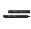 Baseus Lite Series 6 az 1-ben Hub USB-C-2x USB-A 3.0+USB-C+HDMI+SD/TF, fekete