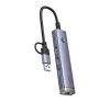 Baseus UltraJoy 4 az 1-ben Hub USB-A-USB-C 3xUSB3.0+USB-C+RJ45, szürke