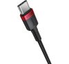 Baseus Cafule USB-C USB-C töltőkábel, 100W,1m, fekete-piros/fekete-szürke